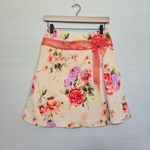 Y2K Floral Cotton Skirt